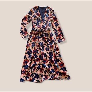 Zara Floral Wrap Midi Dress